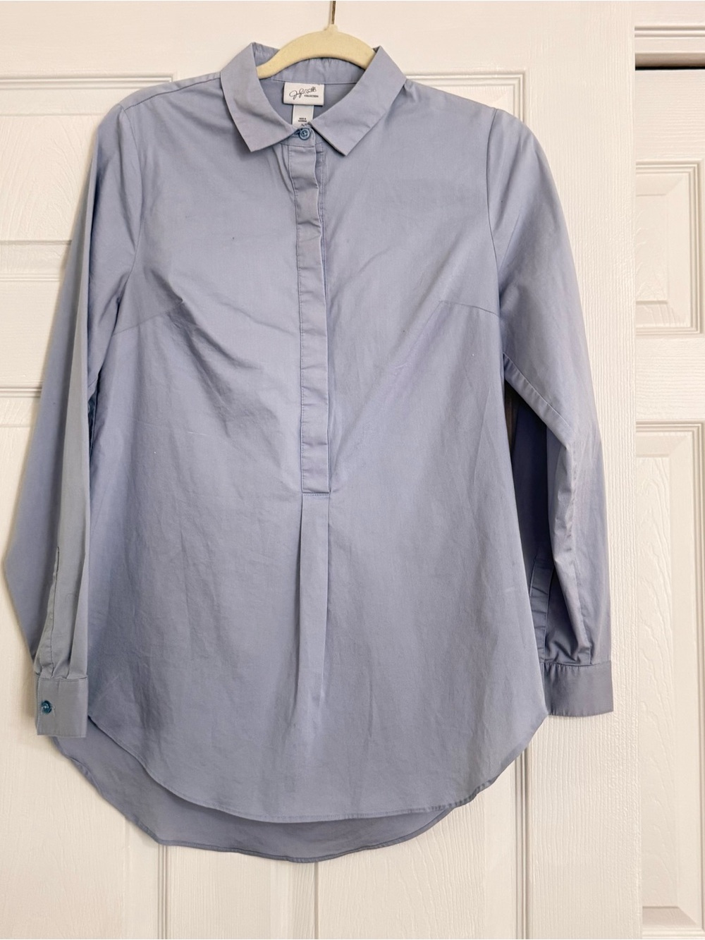 J. Jill Pale Blue Long-Sleeve Button-Front Shirt